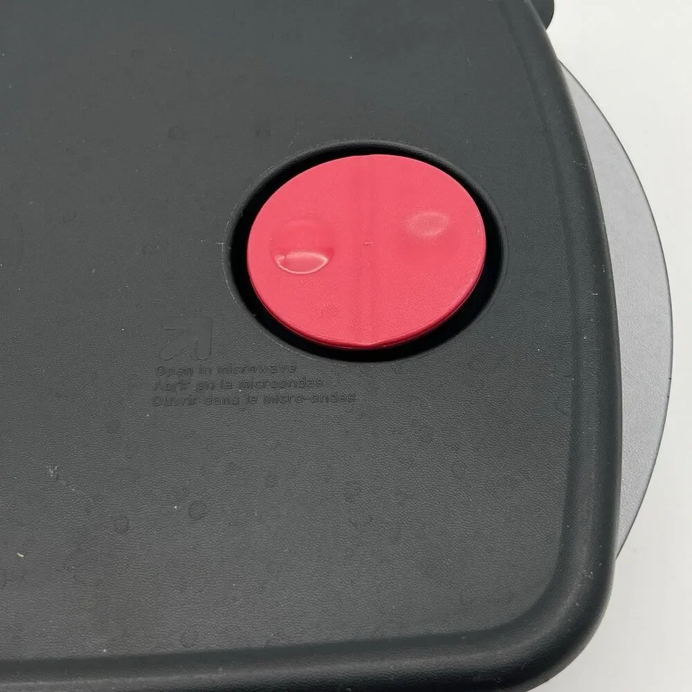 Tupperware black microwave
